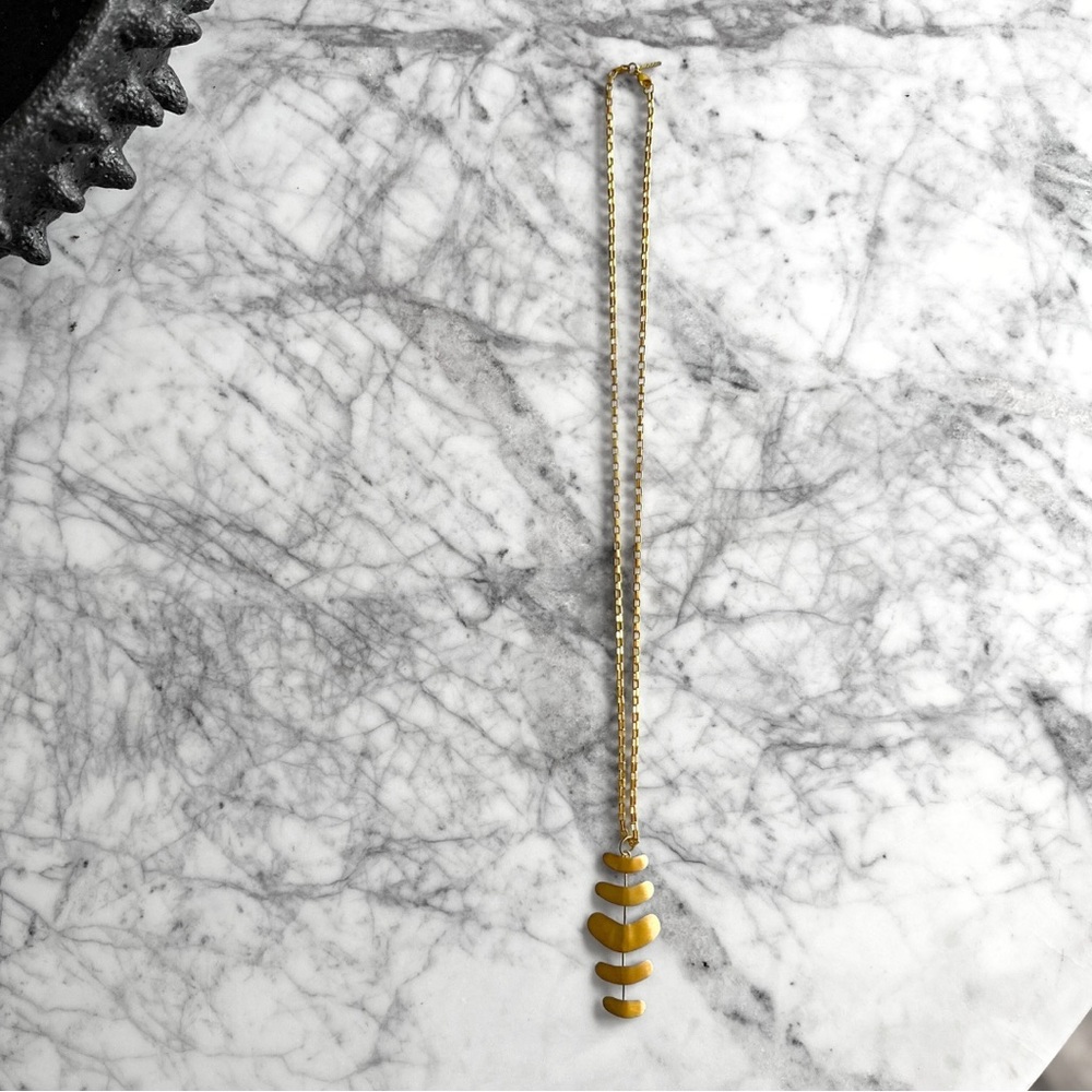 Hand-cut and Made Brass Necklace